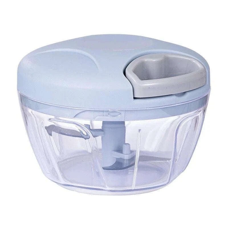 Manual Garlic Chopper & Meat Mincer 500/900ml Kitchen Cutter-United States / 900ml-Blue