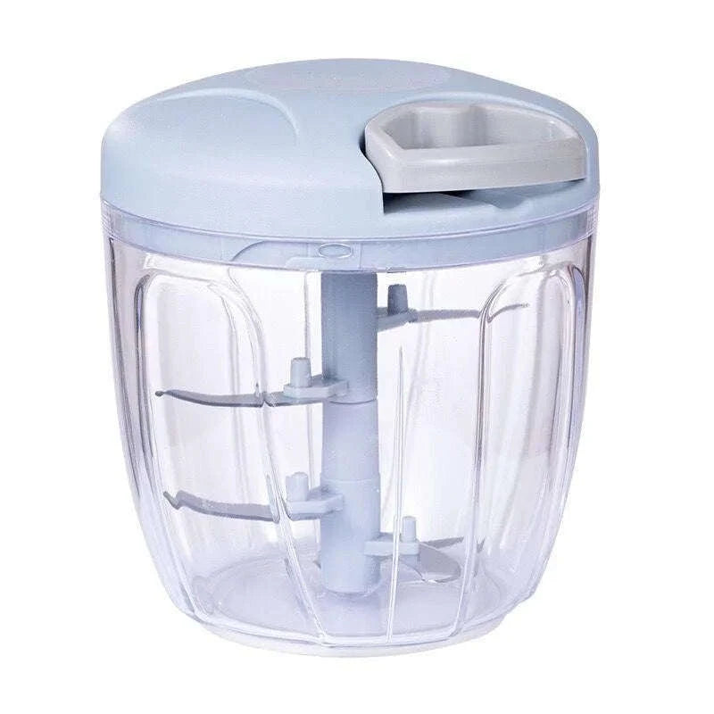 Manual Garlic Chopper & Meat Mincer 500/900ml Kitchen Cutter-United States / 900ml-Blue
