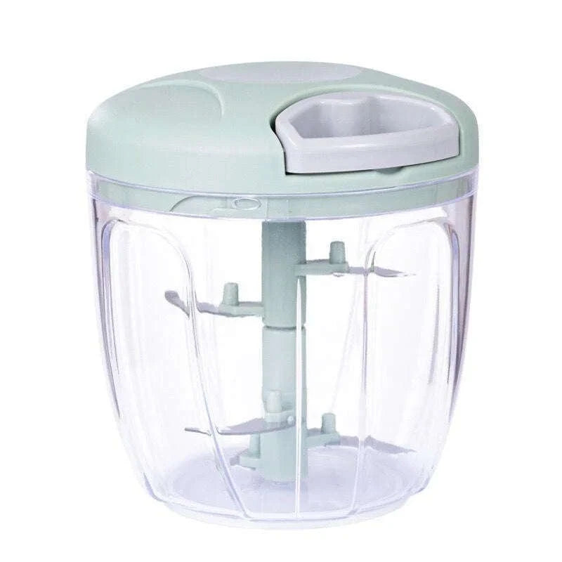 Manual Garlic Chopper & Meat Mincer 500/900ml Kitchen Cutter-United States / 900ml-Blue