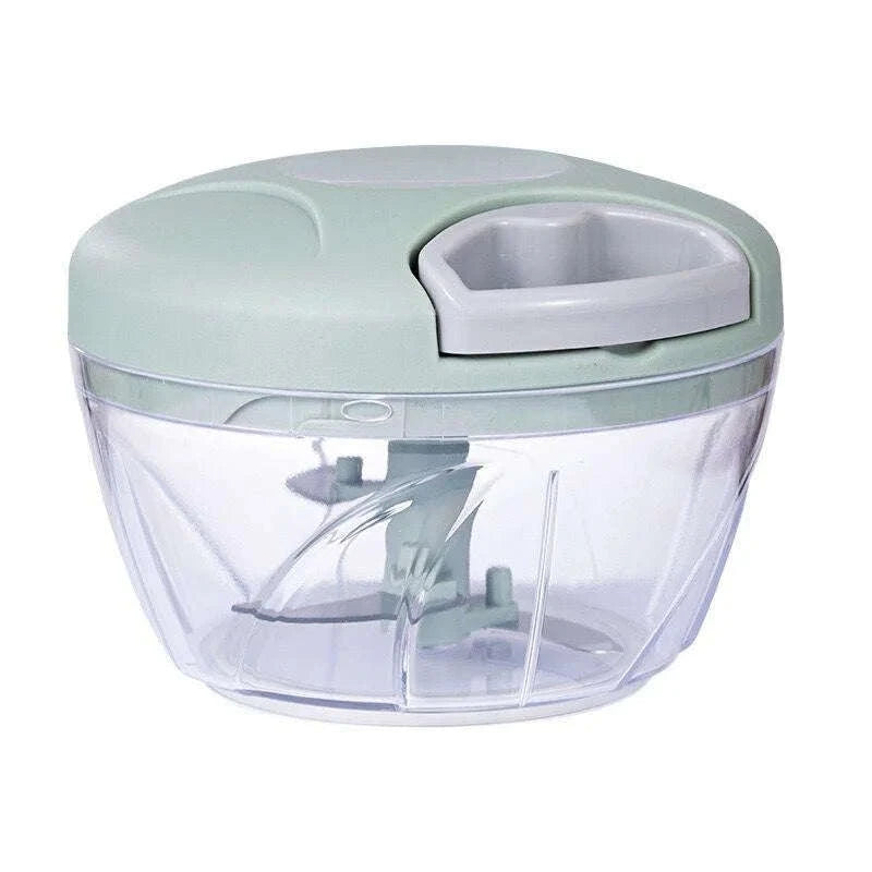 Manual Garlic Chopper & Meat Mincer 500/900ml Kitchen Cutter-United States / 900ml-Blue