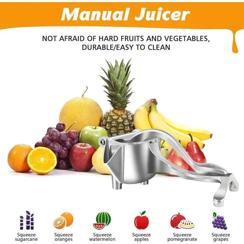 Manual Heavy-Duty Citrus Juicer for Fresh Juice at Home-Silver