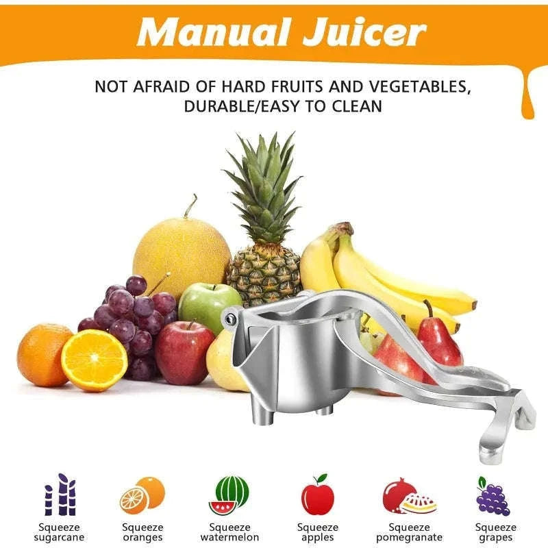 Manual Heavy-Duty Citrus Juicer for Fresh Juice at Home-Silver