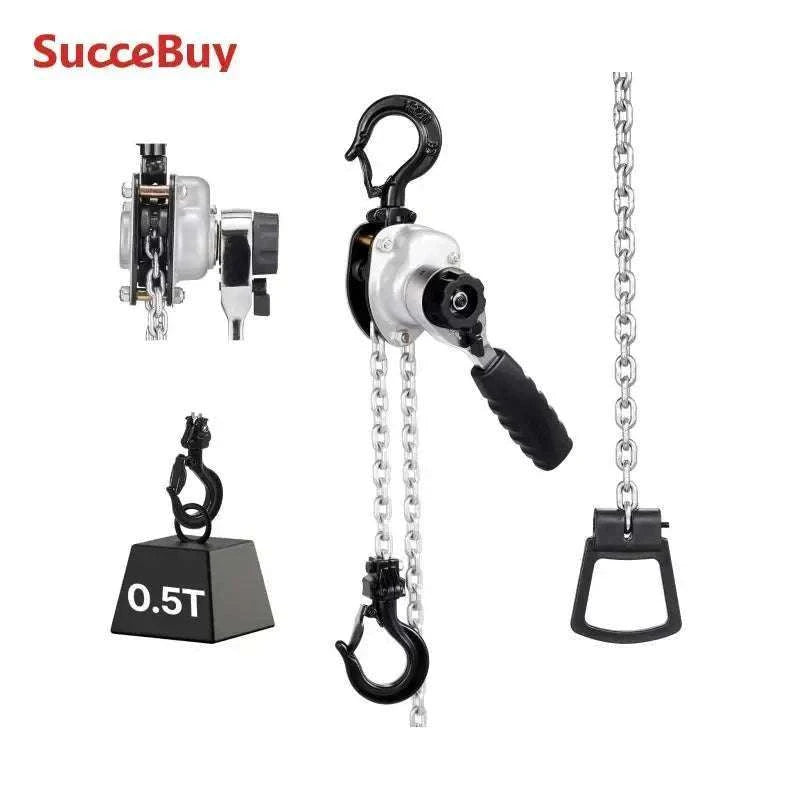 Manual Lever Chain Hoist 0.25–0.5 Ton with Dual Pawl Brake-0.25T 10ft / United States