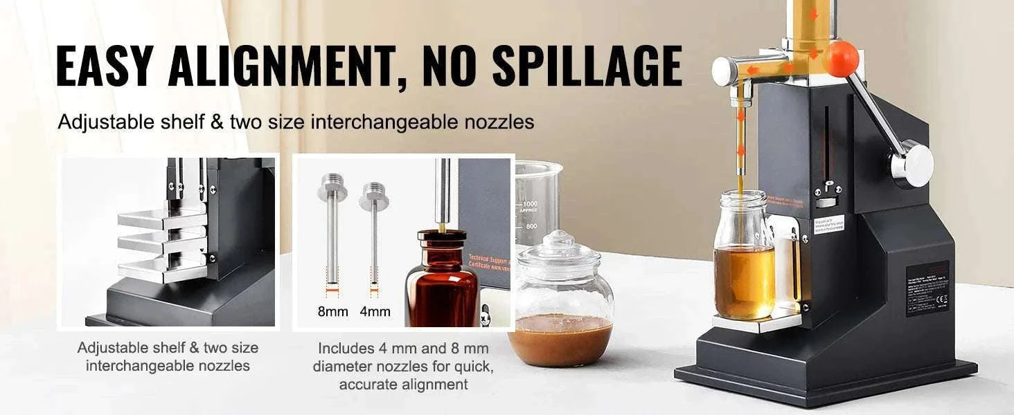 Manual Liquid Filling Machine 5-100ml Adjustable Bottle Filler-