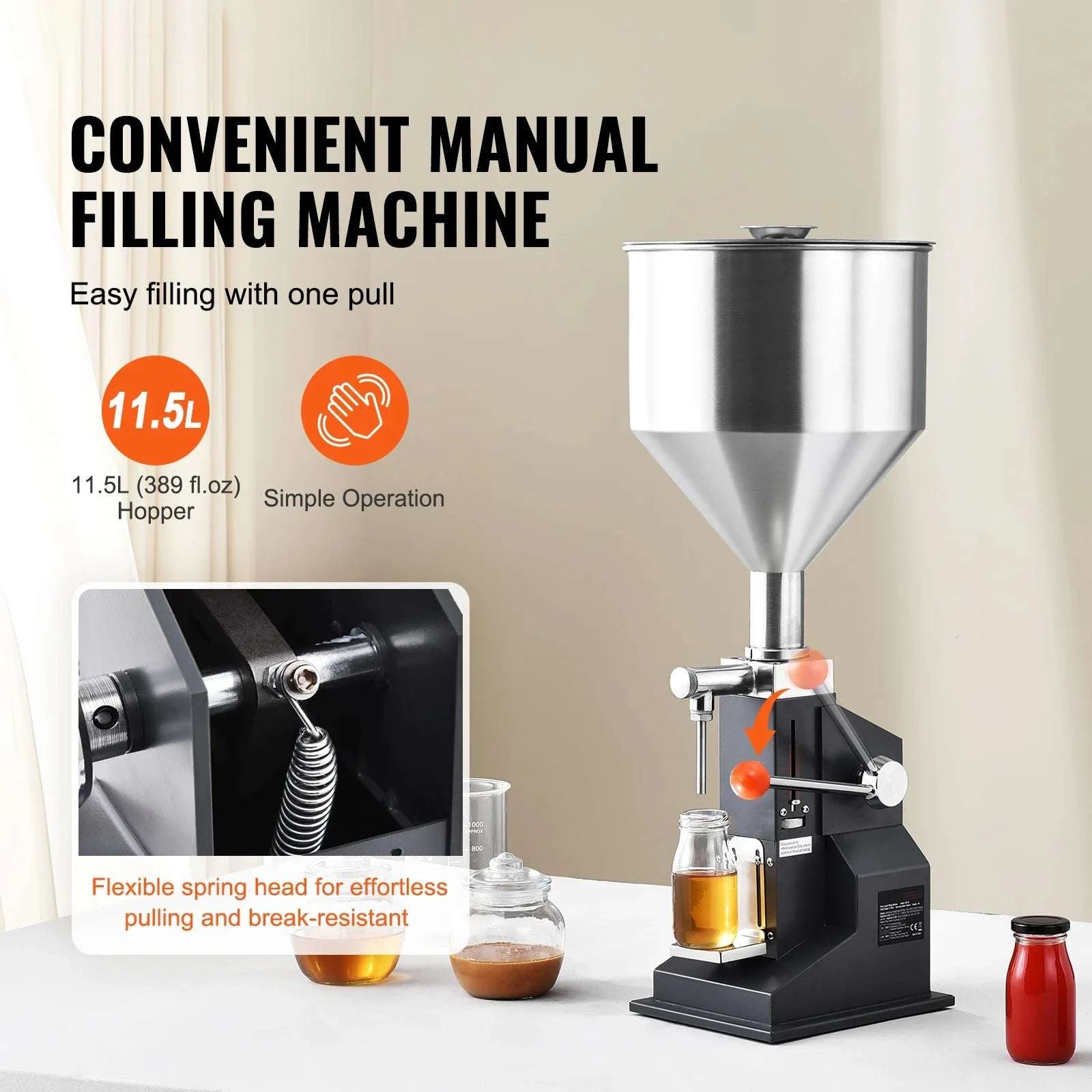 Manual Liquid Filling Machine 5-100ml Adjustable Bottle Filler-5-100 ml / spain