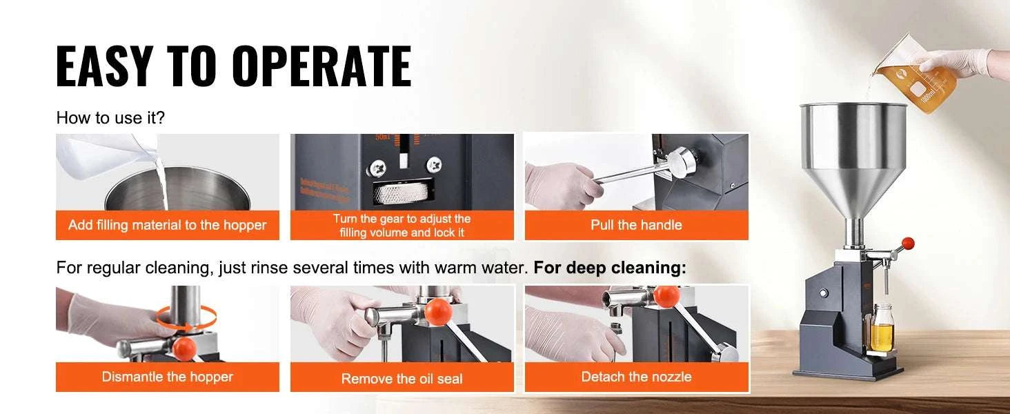 Manual Liquid Filling Machine 5–100ml Adjustable Bottle Filler-5-100ml
