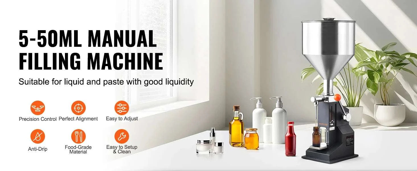 Manual Liquid Filling Machine 5–100ml Adjustable Bottle Filler-5-100ml