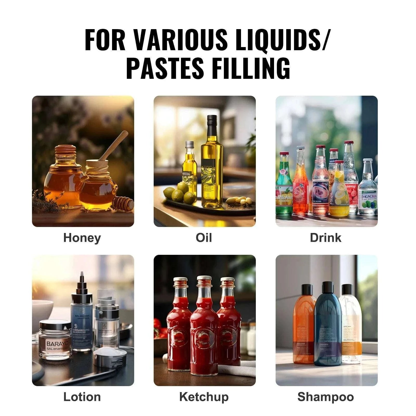 Manual Liquid Filling Machine 5-100ml Adjustable Bottle Filler-