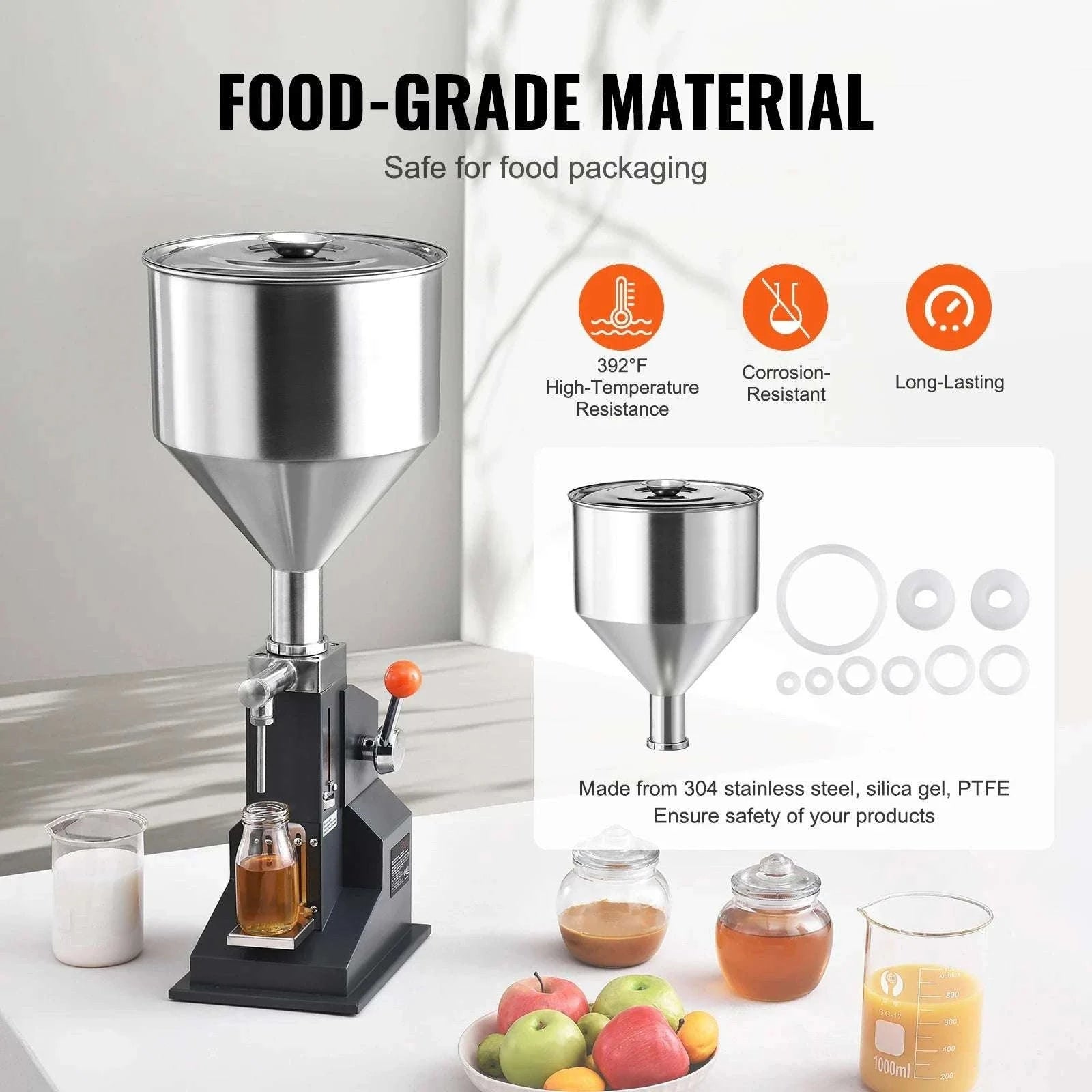 Manual Liquid Filling Machine 5-100ml Adjustable Bottle Filler-