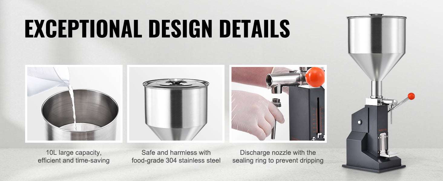 Manual Liquid Filling Machine 5–100ml Stainless Steel Bottle Filler-5-50ml / Australia