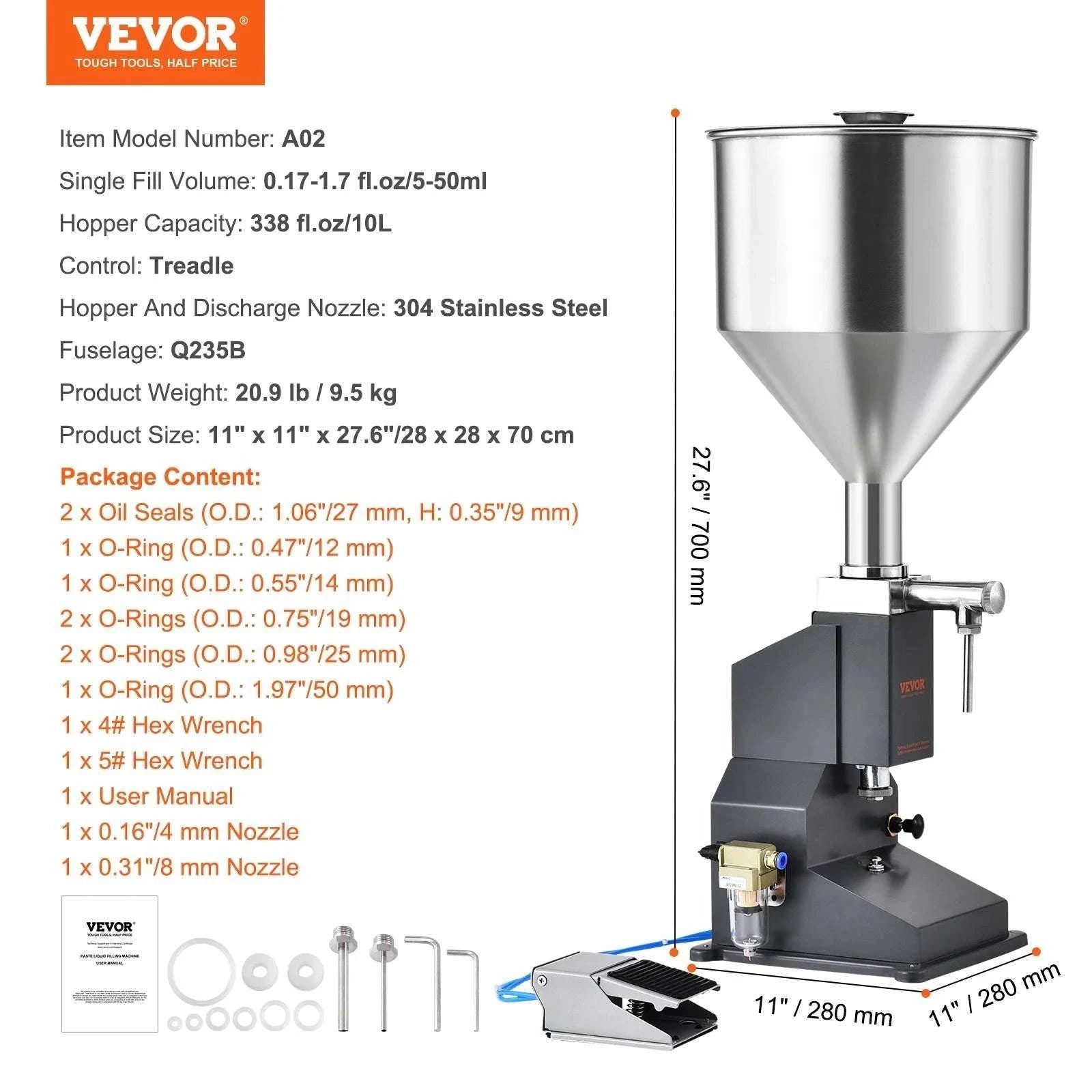 Manual Liquid Filling Machine 5–50ml Precision Bottle Filler-Manual 5-100ml / GERMANY