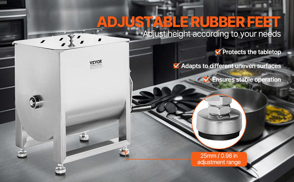 Manual Meat Mixer with Lid, Handle and Gear Reducer-10L / Germany