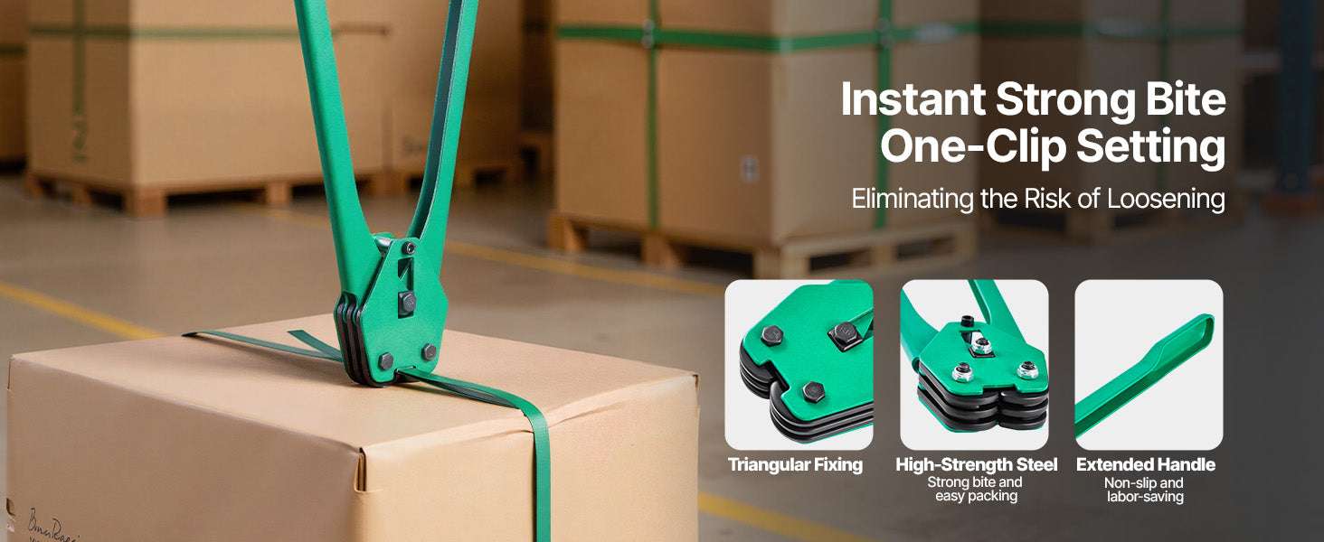 Manual Pallet Strapping Kit with 1500ft PET Band & 450 Seals-1500ft Band / United States