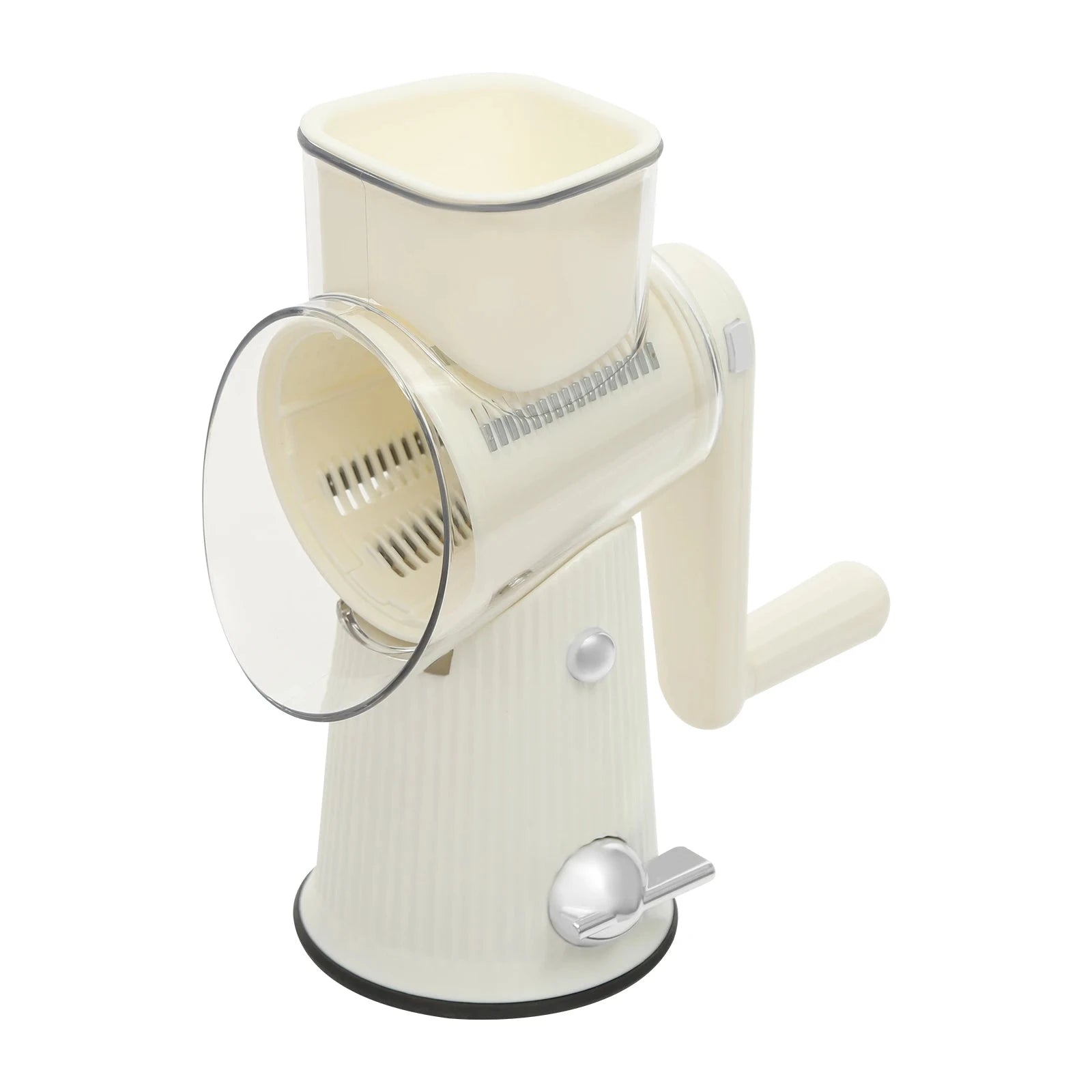 Manual Rotary Cheese and Vegetable Slicer with 5 Blades-United States