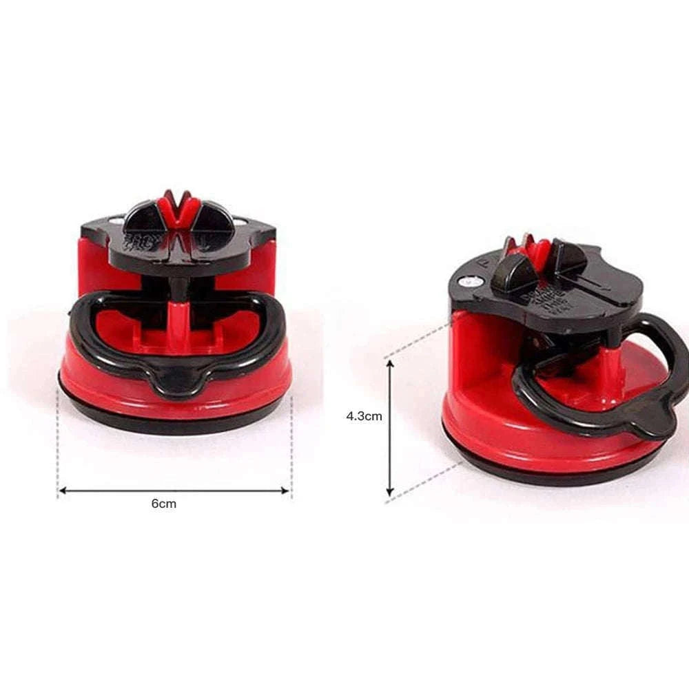 Manual Suction Knife Sharpener for Fast, Safe Blade Control-Red / M
