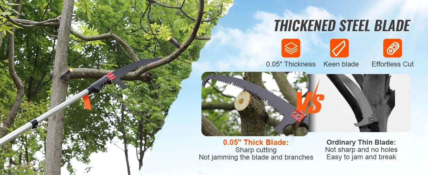 Manual Telescopic Pole Saw Tree Pruner-6m Double Hooks / Germany