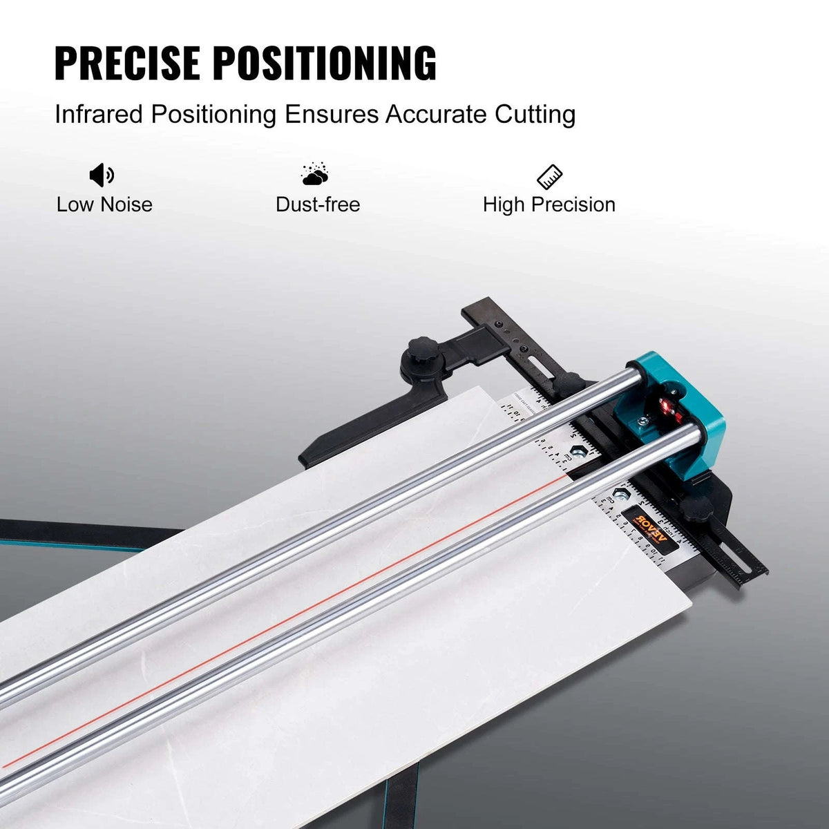 Manual Tile Cutter for Porcelain and Ceramic Tiles with Tungsten Carbide Cutting Wheel and Infrared Positioning-1.2mDoubleRails / Poland
