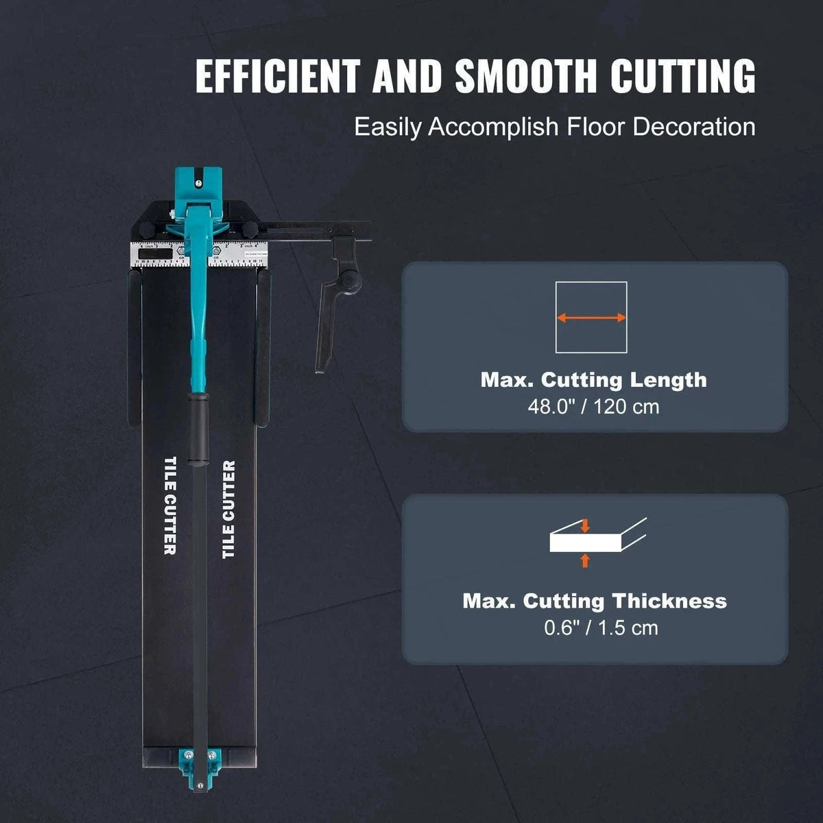 Manual Tile Cutter with Laser Positioning and Support Feet-france