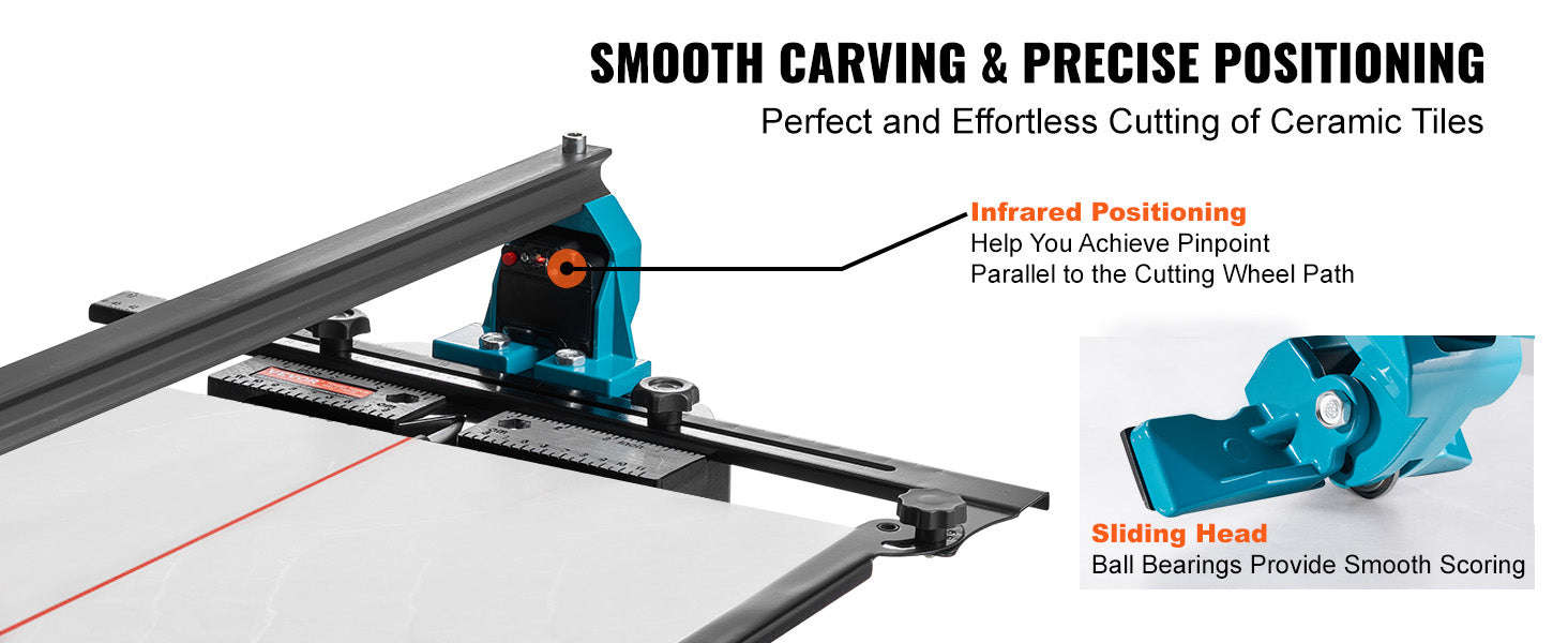 Manual Tile Cutter with Laser Positioning and Support Feet-france