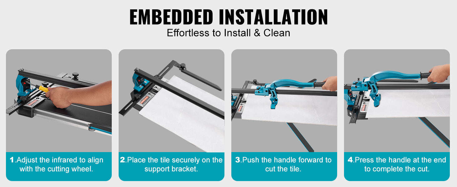 Manual Tile Cutter with Laser Positioning and Support Feet-france