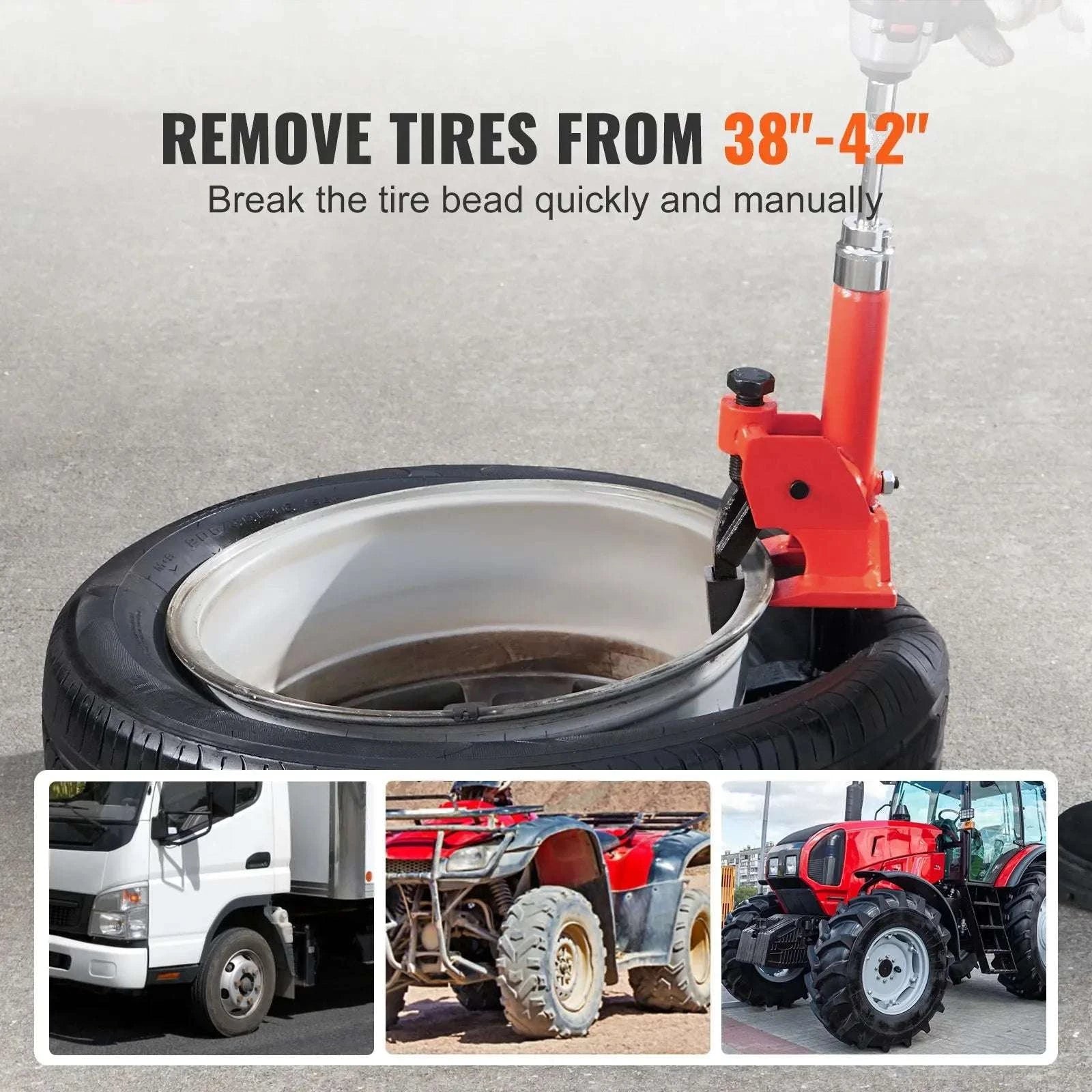 Manual Tire Bead Breaker for 38–42 Inch Tires with Hub Protection-United States / Aluminum Alloy Hub