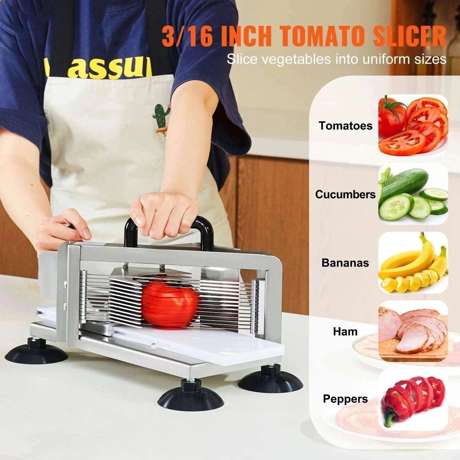 Manual Tomato Slicer with 3/16" Blades Stainless Steel Cutter-spain
