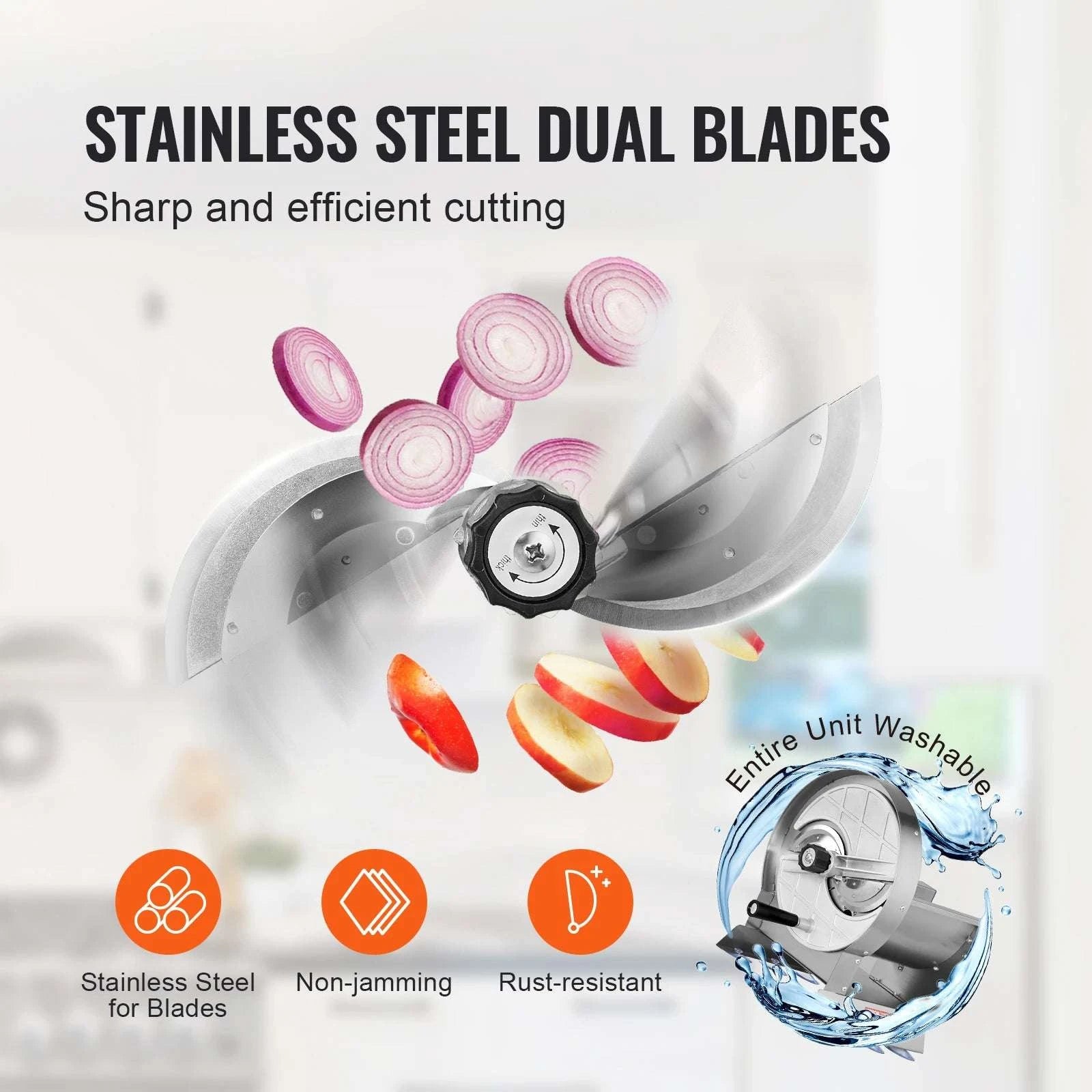 Manual Vegetable Slicer with Adjustable Thickness 0–12mm-horizontal / United States