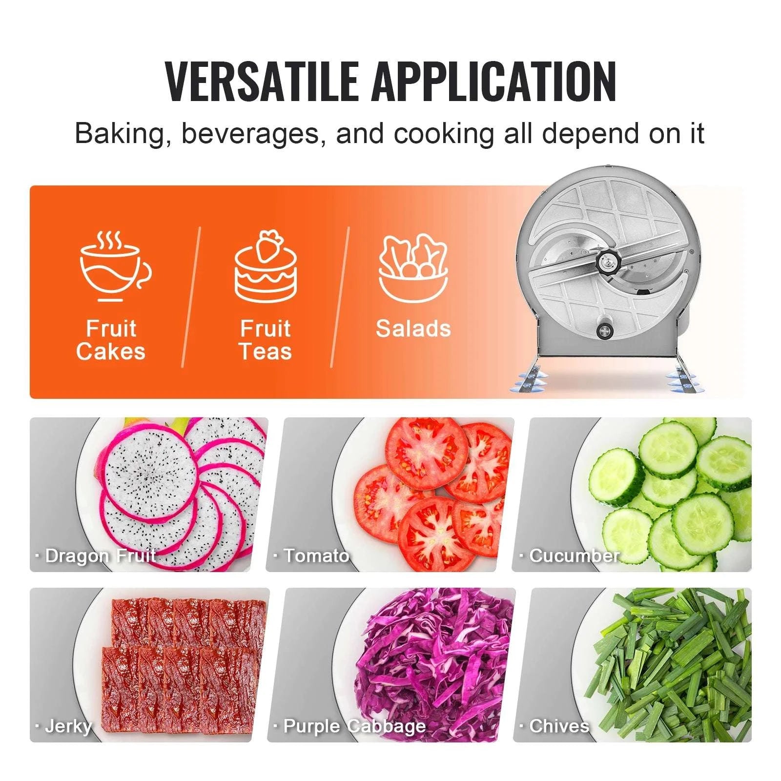 Manual Vegetable Slicer with Adjustable Thickness 0–12mm-horizontal / United States
