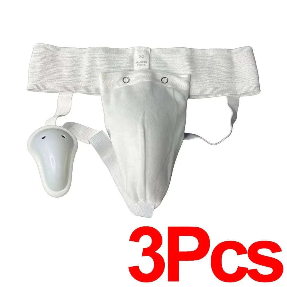 Martial Arts Groin Guard Protective Cup for Training-White-1Pc / XS / China Mainland