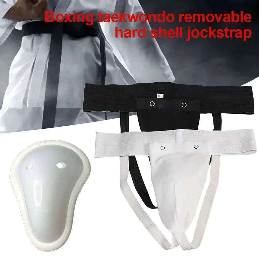 Martial Arts Groin Guard Protective Cup for Training-White-1Pc / XS / China Mainland