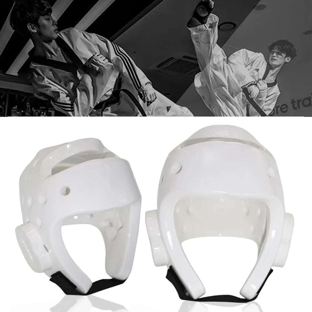 Martial Arts Head Guard with Full Impact Protection for Training-White L