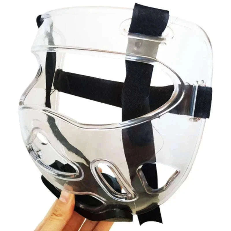 Martial Arts Protective Face Mask for Taekwondo and Airsoft Training-Beige / S 6-16 years old