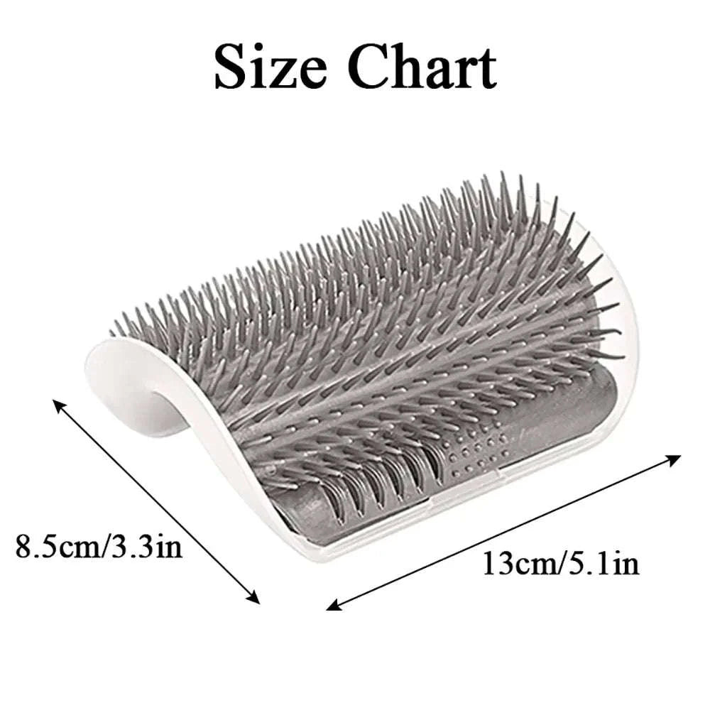 Massage Cat Corner Brush for Easy Self-Grooming-GRAY