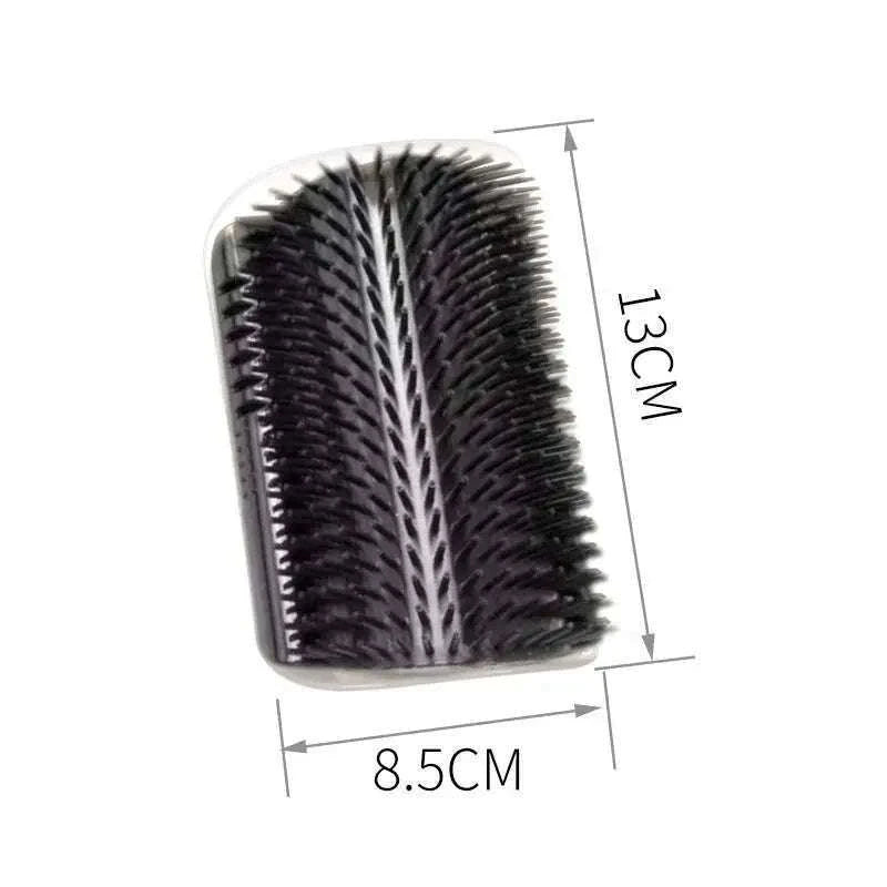 Massage Cat Corner Brush for Self-Grooming and Shedding Control-GRAY