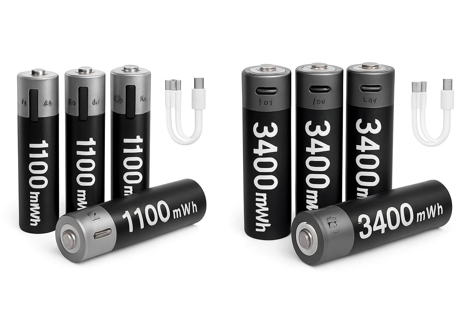 Επαναφορτιζόμενες μπαταρίες Li-ion MATOV USB AA & AAA