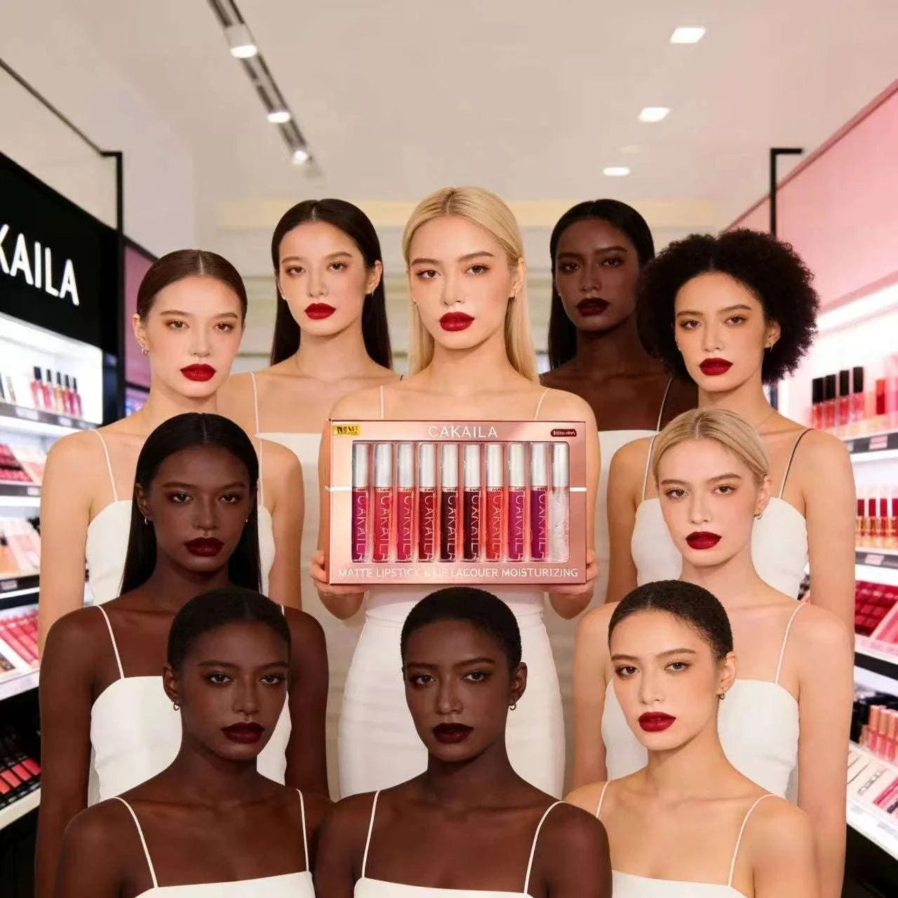 Matte Liquid Lipstick Set – 10pc Waterproof Velvet Lip Colors-02 / United States