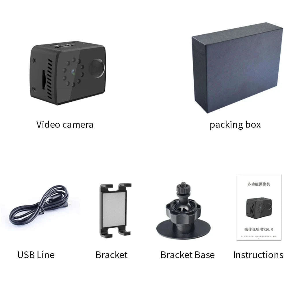 MD20 Mini Camera 1080P HD Camcorder with Night Vision-1080P Cam / Standard(No TF Card)