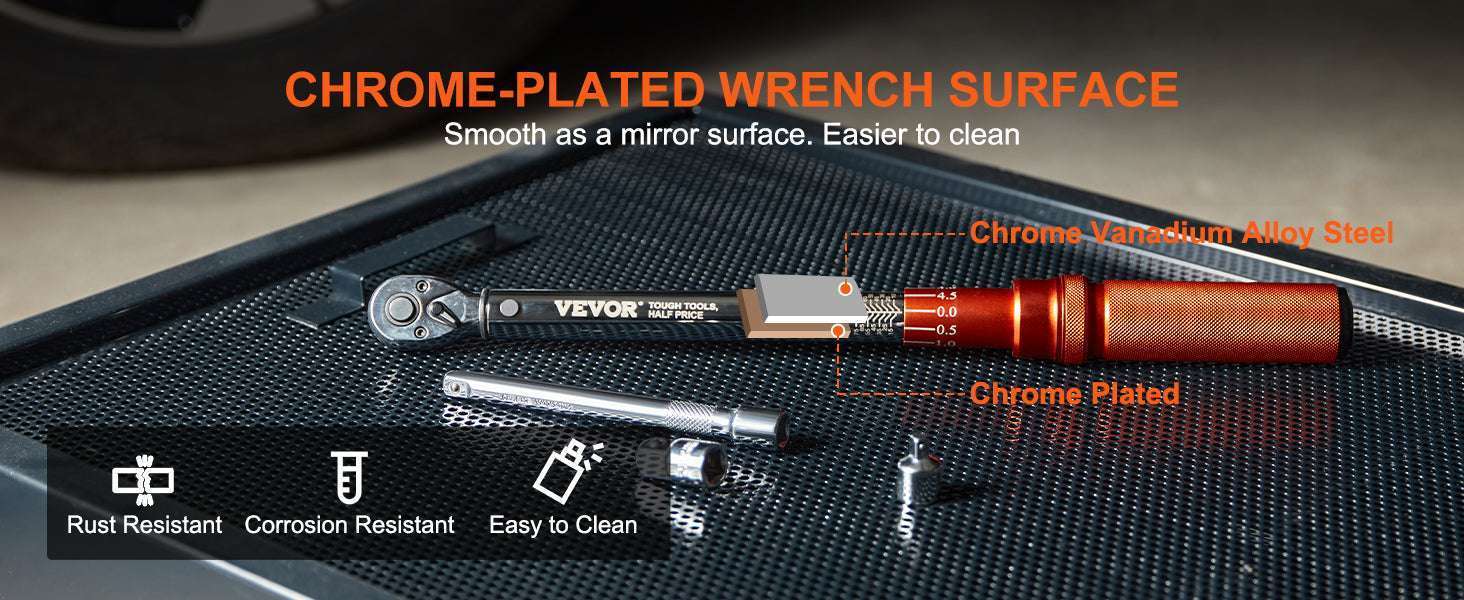Mechanical Torque Wrench Set 1/4 3/8 1/2 Drive ±3% Precision-