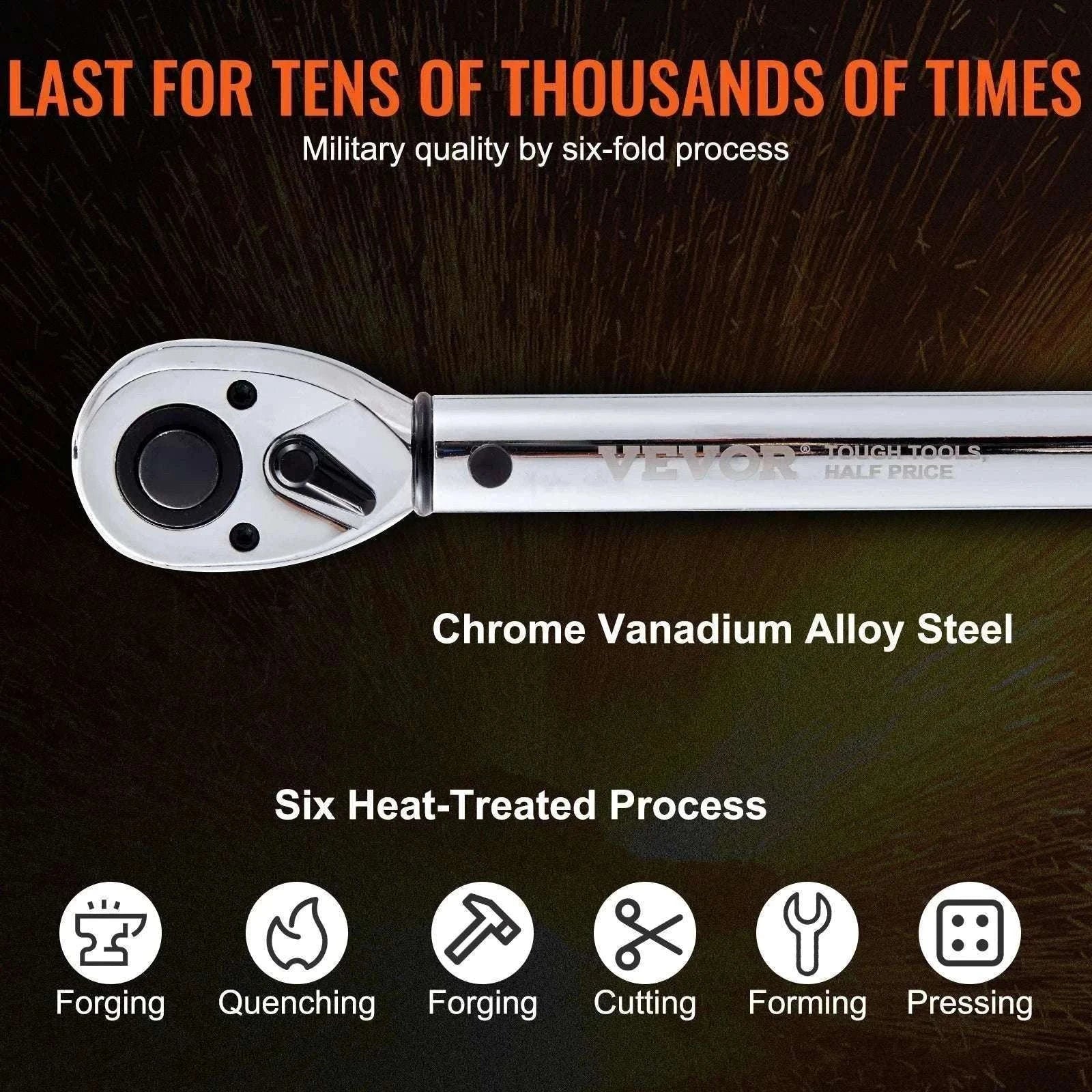Mechanical Torque Wrench Set 1/4 3/8 1/2 Drive ±3% Precision-