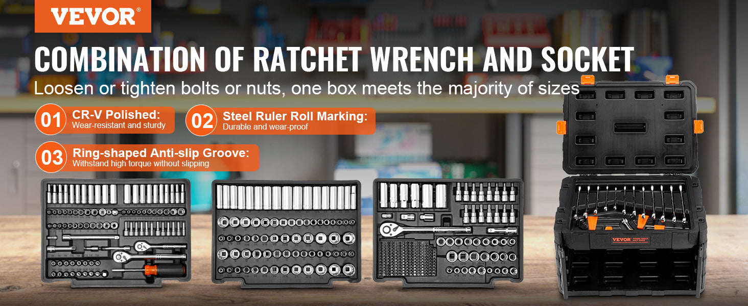 Mechanics Tool Set and Socket Set 450 Pcs-450PCs / United States