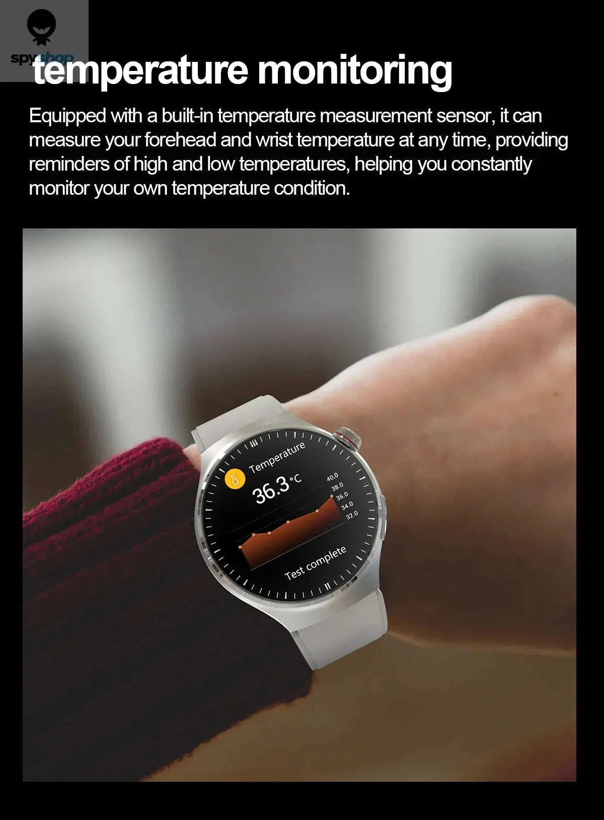 Medical Grade Smartwatch – Advanced Health Monitoring & Daily Wellness Tracking-Black Steel B 2A / Nursing grade