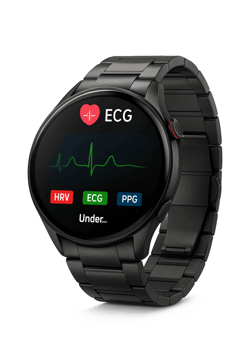 Medical Grade Smartwatch with ECG and Health Tracking-Black Steel B 2A / Nursing grade