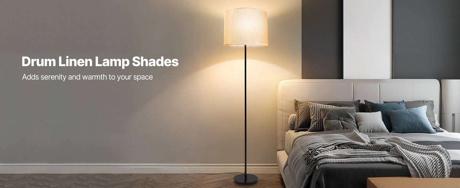 Medium Linen Drum Lamp Shade Replacement for Table Floor Lamps-2PCs White 16x12in / spain