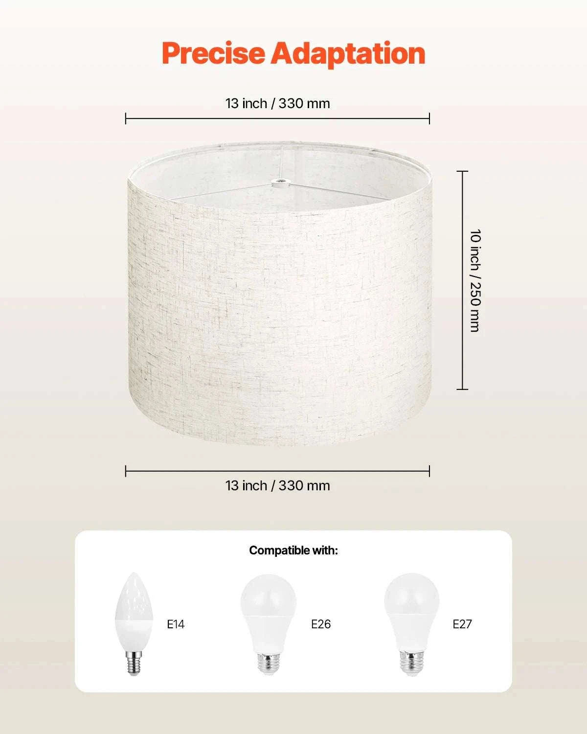 Medium Linen Drum Lamp Shade Replacement for Table Floor Lamps-2PCs White 16x12in / spain
