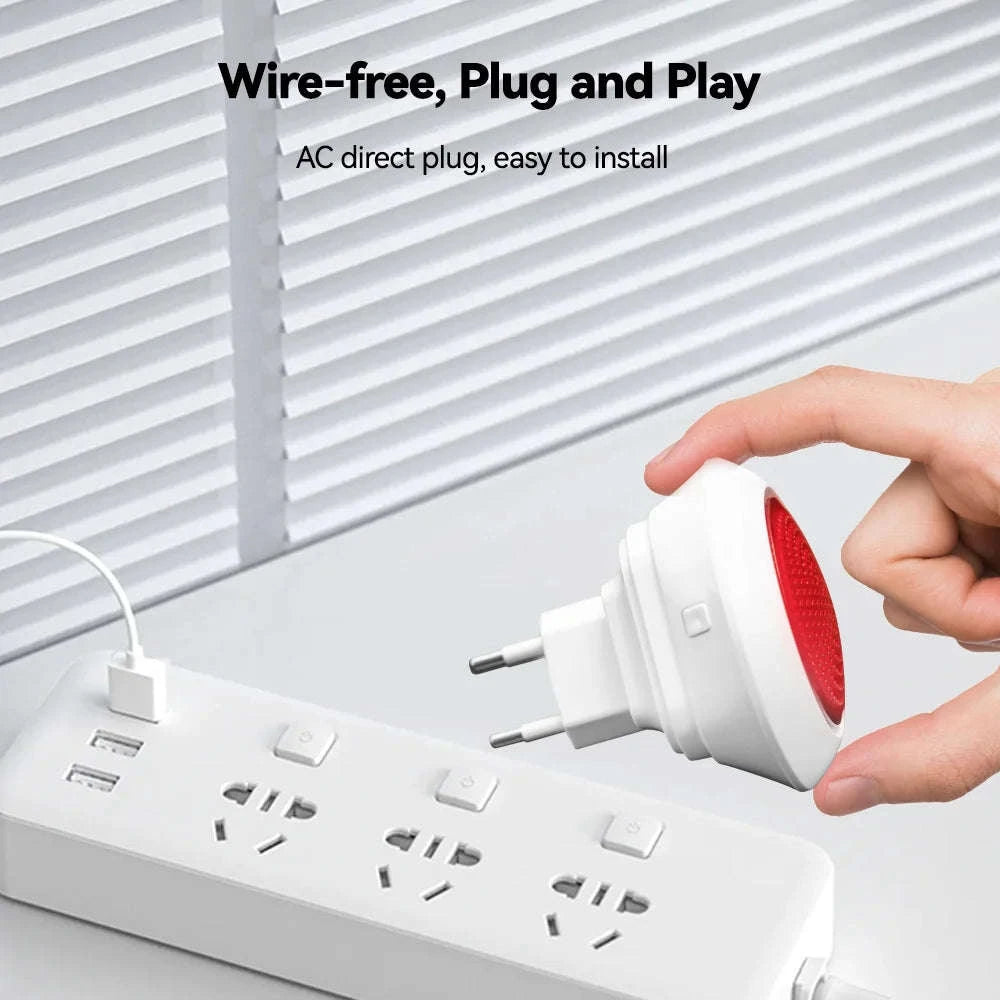 Meian Tuya ZigBee 100dB Wireless Siren Alarm-AU Plug