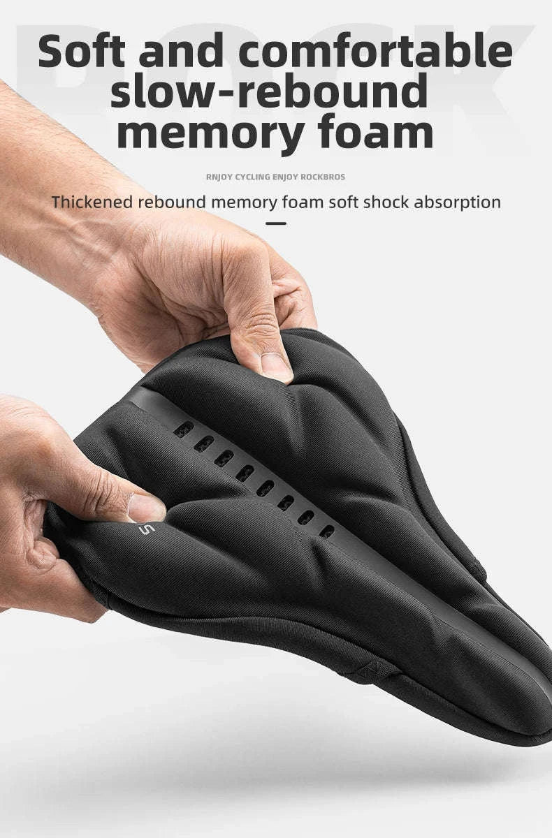 Memory Foam Bicycle Seat Cover Breathable Anti-Slip Saddle Cushion-LF0278