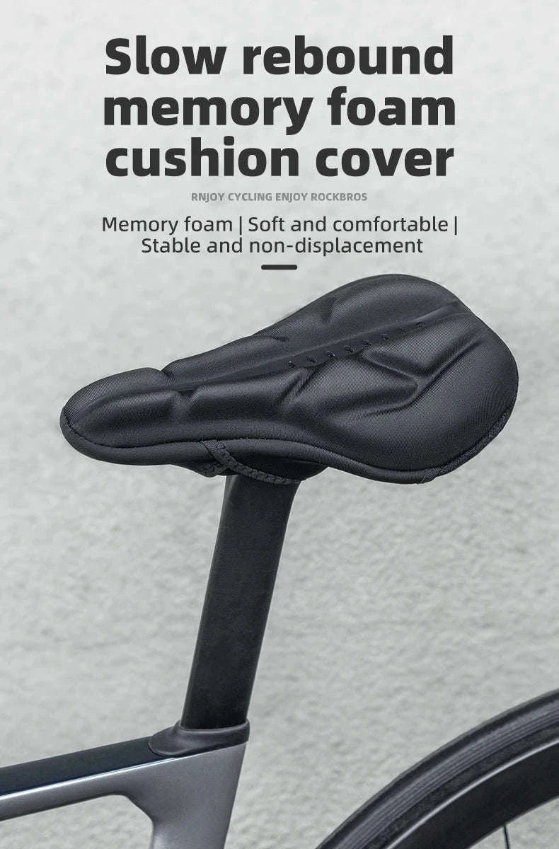 Memory Foam Bicycle Seat Cover Breathable Anti-Slip Saddle Cushion-LF0278