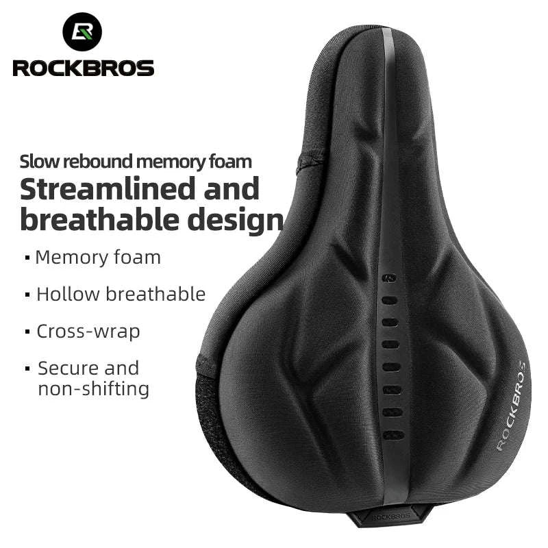 Memory Foam Bicycle Seat Cover Breathable Anti-Slip Saddle Cushion-LF0278