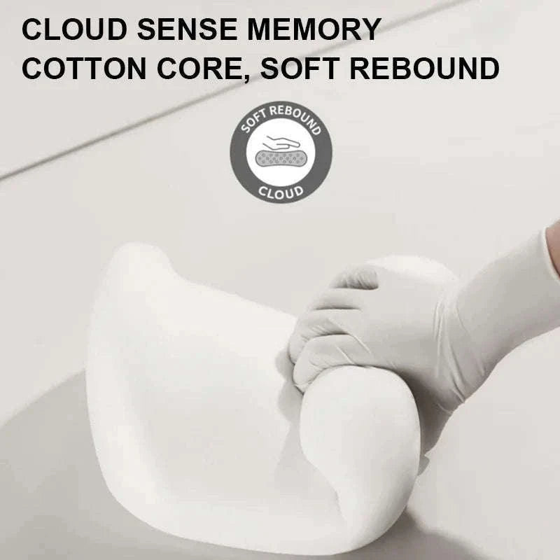 Memory Foam Car Neck and Lumbar Support Cushion-Gray Neck 1pc