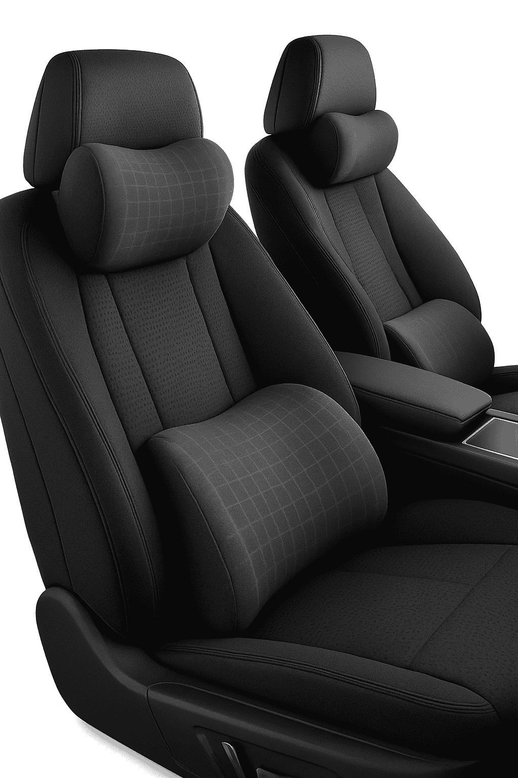 Memory Foam Car Neck and Lumbar Support Cushion-Gray Neck 1pc